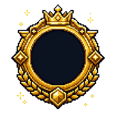 Gold achievement badge