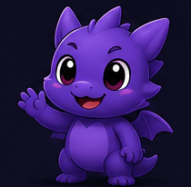 Pikri, the Pikrmint dragon mascot